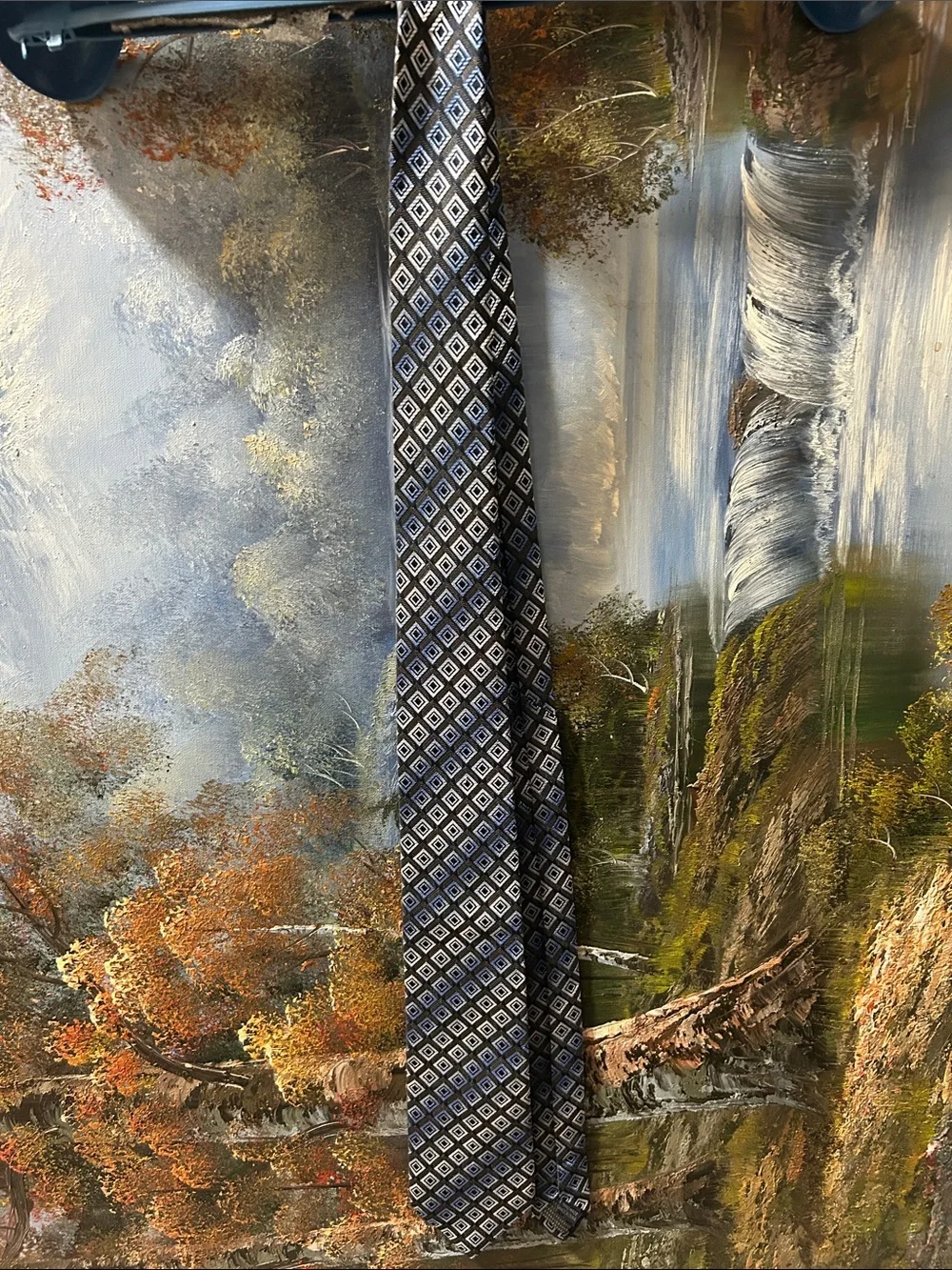 CHRISTIAN AUJARD Tie + Navy Suspenders.